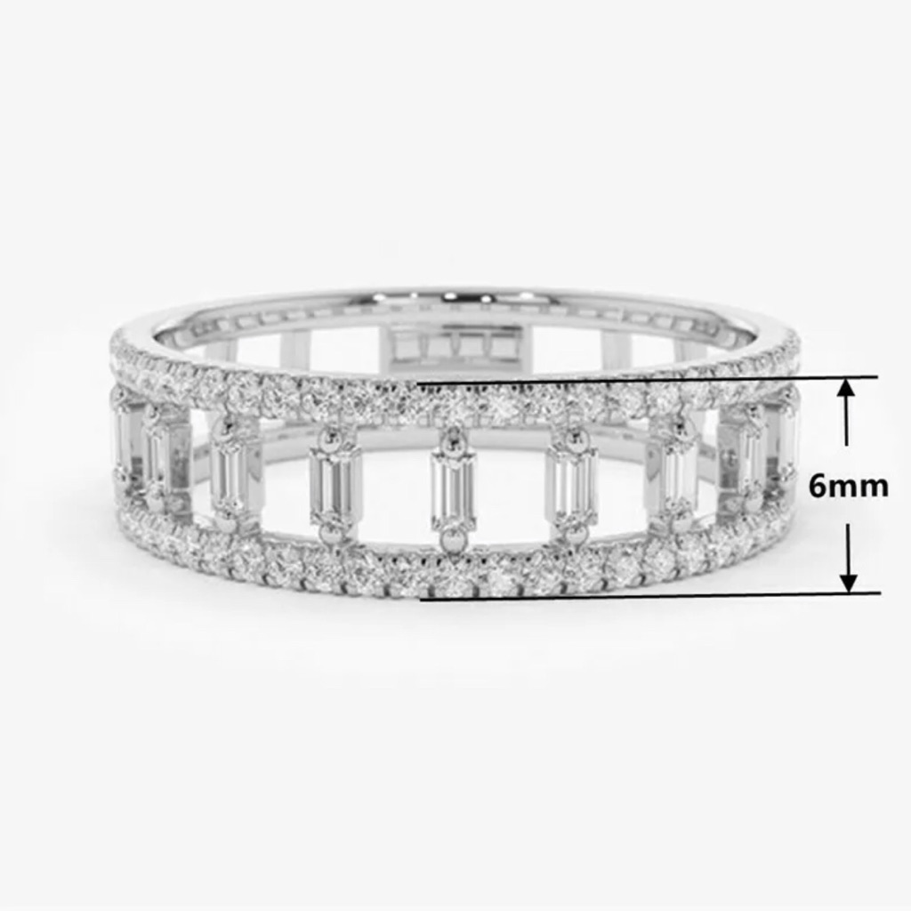 Cairo Circumference Moissanite Ring Cocktail Ring Statement Ring 88$